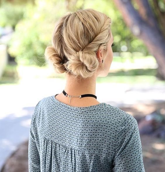 Elegant two buns for teens