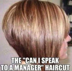 manager haircut karen haircut meme