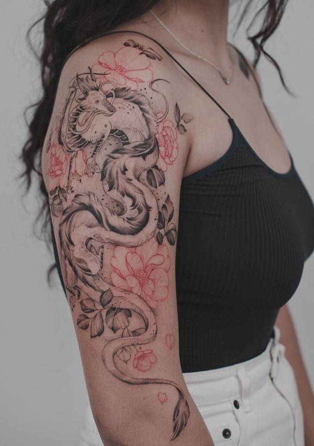 Dragon Design Half Sleeve Tattoo Ideas